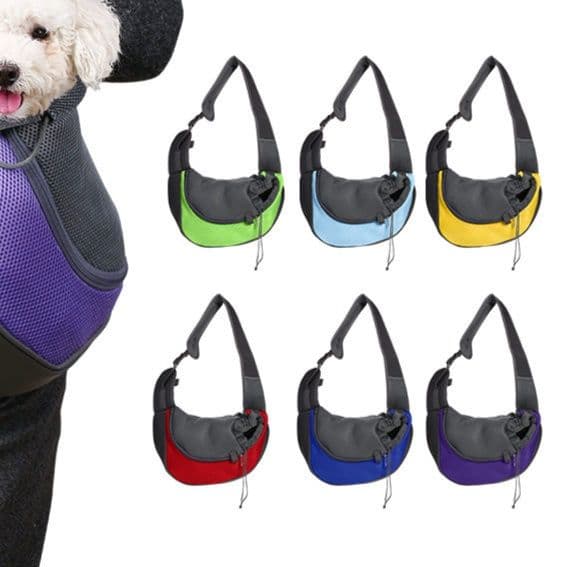 犬バッグ 小型犬用メッシュ通気抱っこスリングバッグ