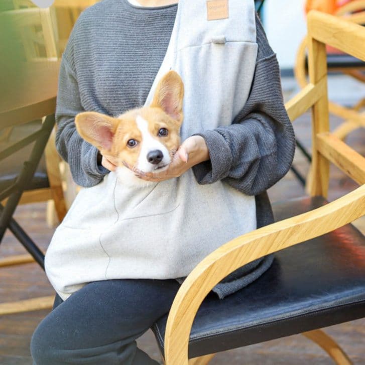 犬バッグ 小型犬用斜め掛け抱っこスリングバッグ
