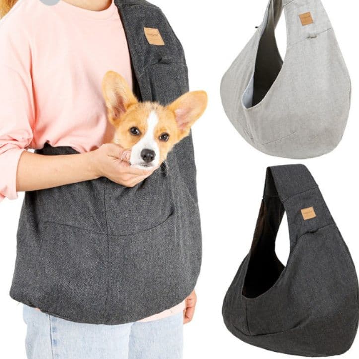 犬バッグ 小型犬用斜め掛け抱っこスリングバッグ
