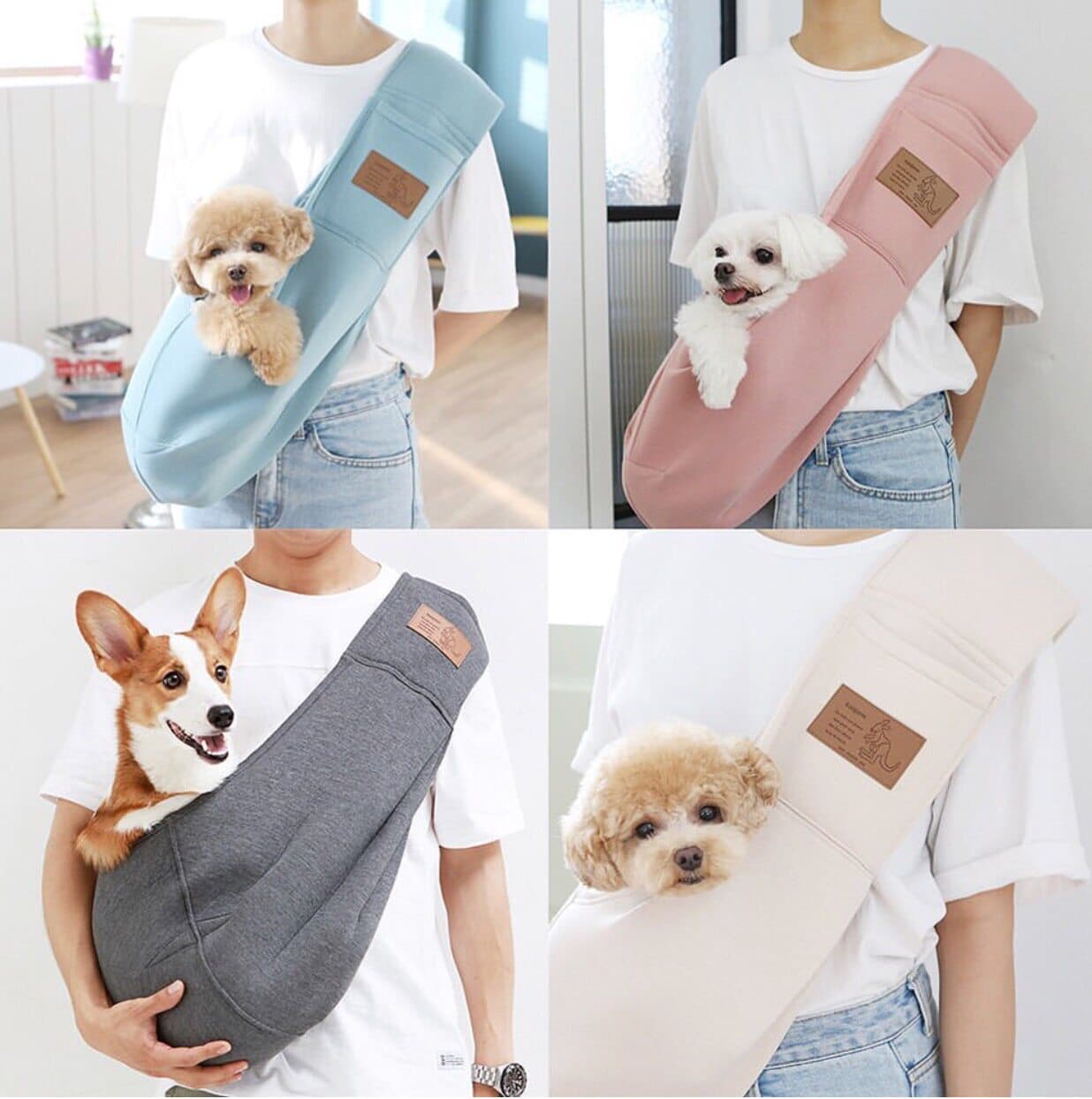 犬バッグ 小型犬用斜め掛けスリングキャリーバッグ
