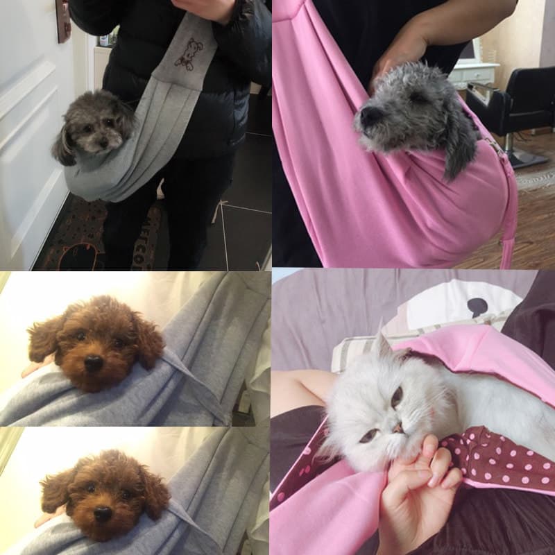 犬バッグ 小型犬用斜め掛け抱っこスリングバッグ
