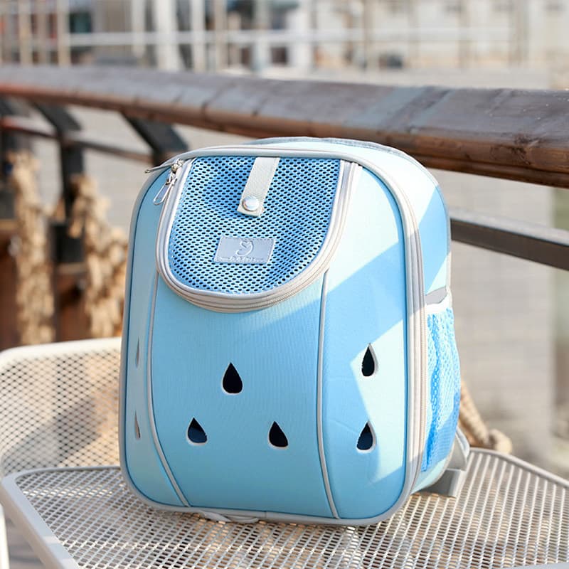 犬バッグ 通気性抜群メッシュ窓付き小型犬用キャリーリュック