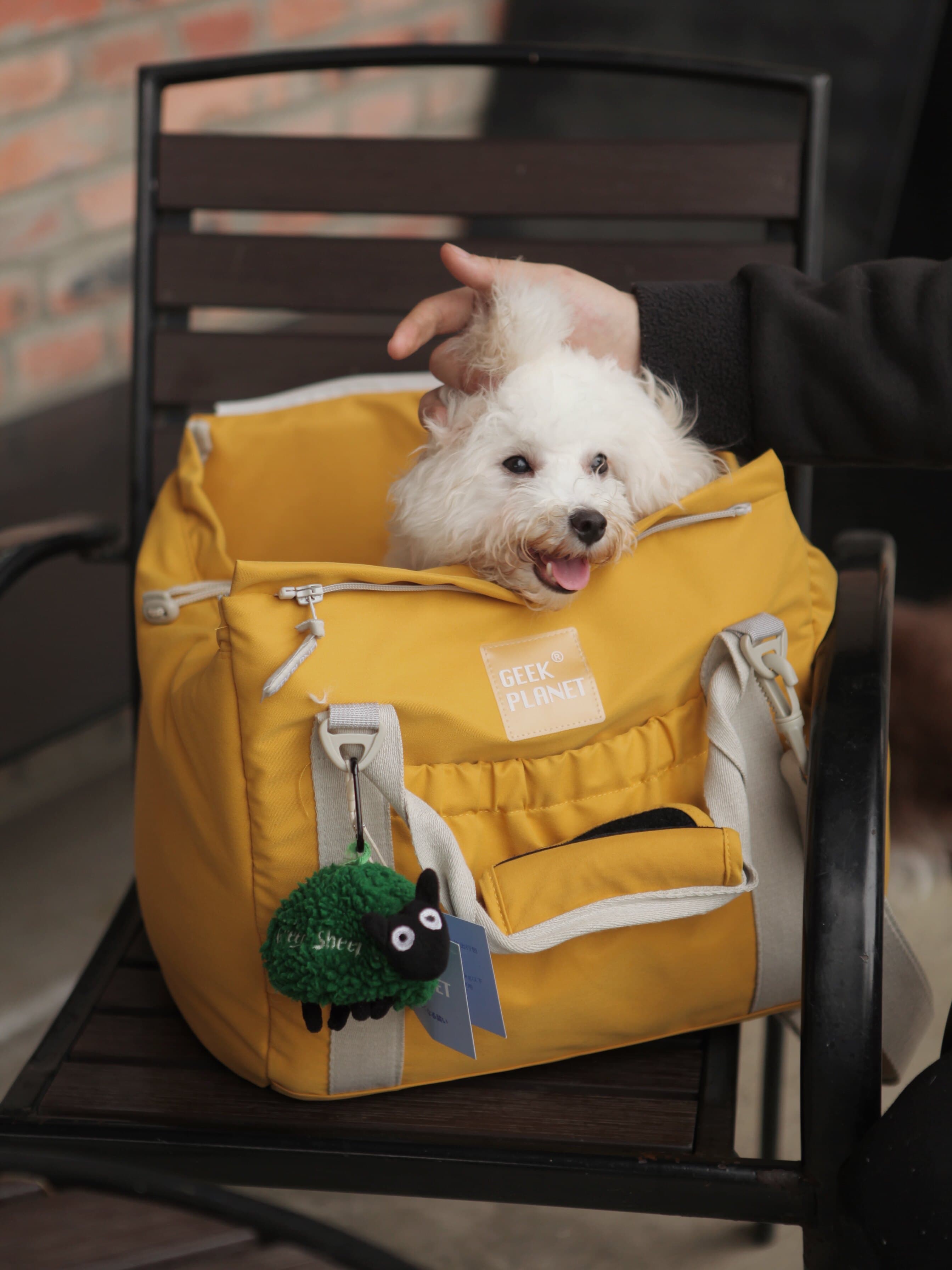犬バッグ 多機能ポケット付きリュック型犬用キャリーバッグ