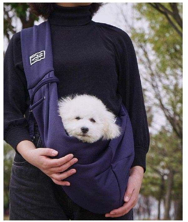 犬バッグ 小型犬用ゆったり抱っこ斜め掛けスリングバッグ