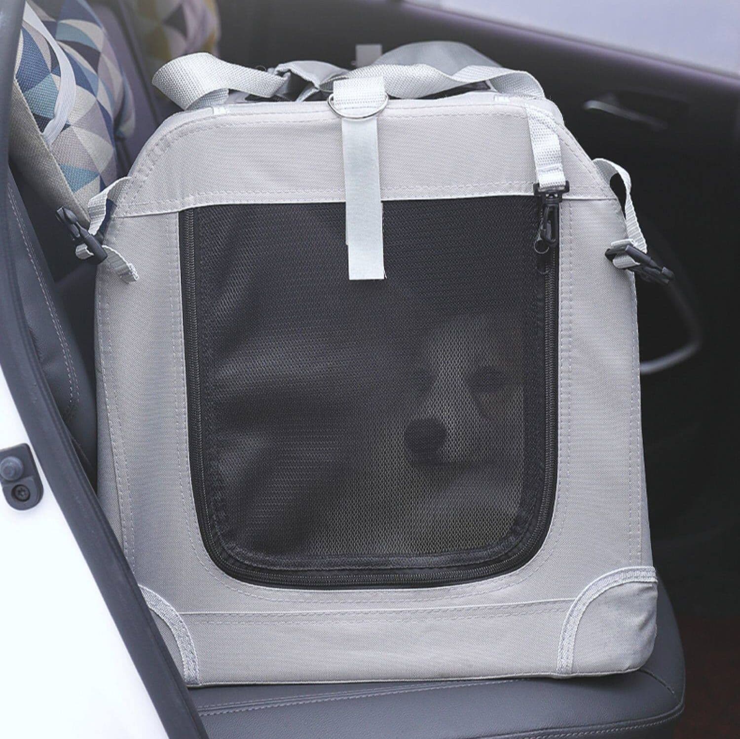 犬バッグ 五面通気メッシュ折りたたみ式ソフトキャリーバッグ