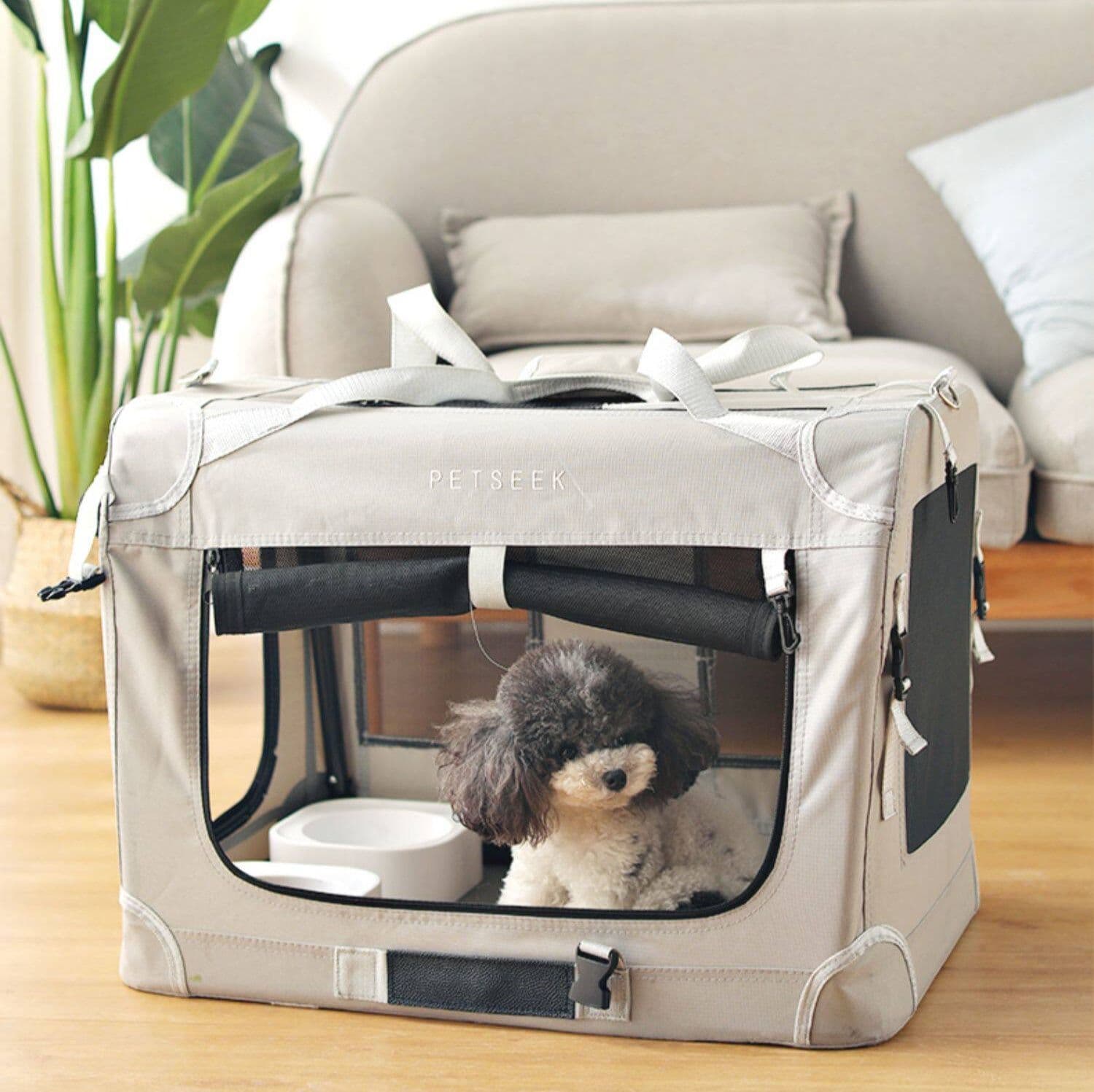犬バッグ 五面通気メッシュ折りたたみ式ソフトキャリーバッグ