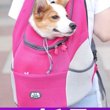 犬バッグ 通気性抜群メッシュ素材ペット用前抱きリュック