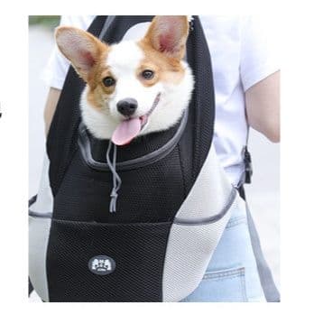 犬バッグ 通気性抜群メッシュ素材ペット用前抱きリュック