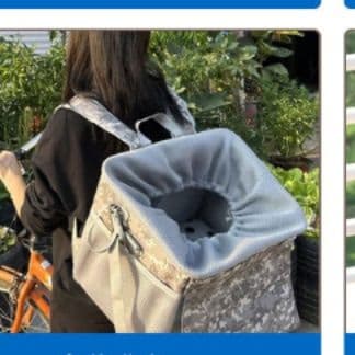 犬バッグ 自転車前かご取付型愛犬用通気性キャリーバッグ