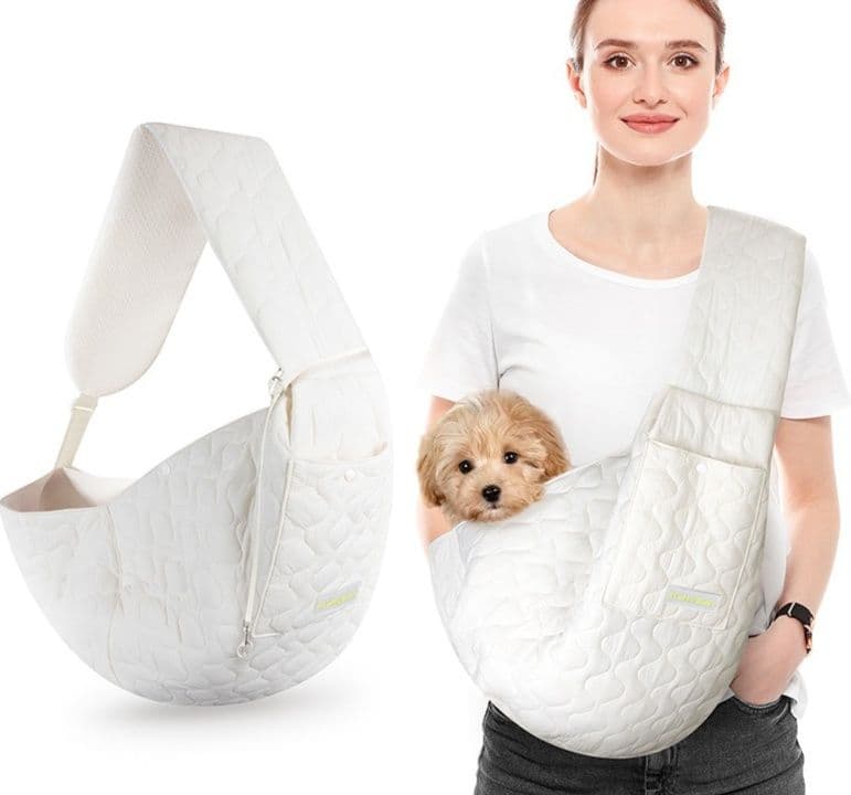 犬バッグ キルティング加工ペット用抱っこスリングバッグ