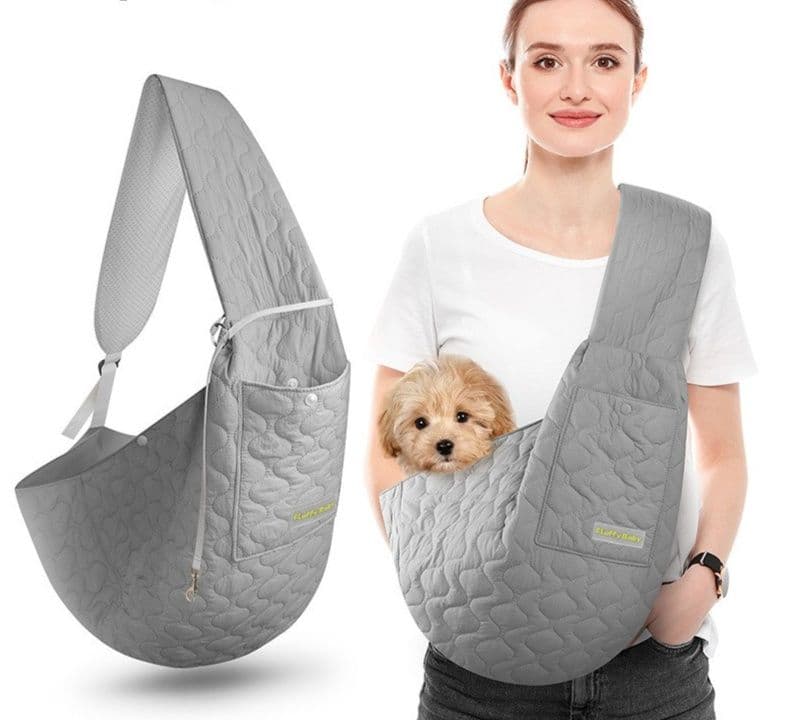 犬バッグ キルティング加工ペット用抱っこスリングバッグ