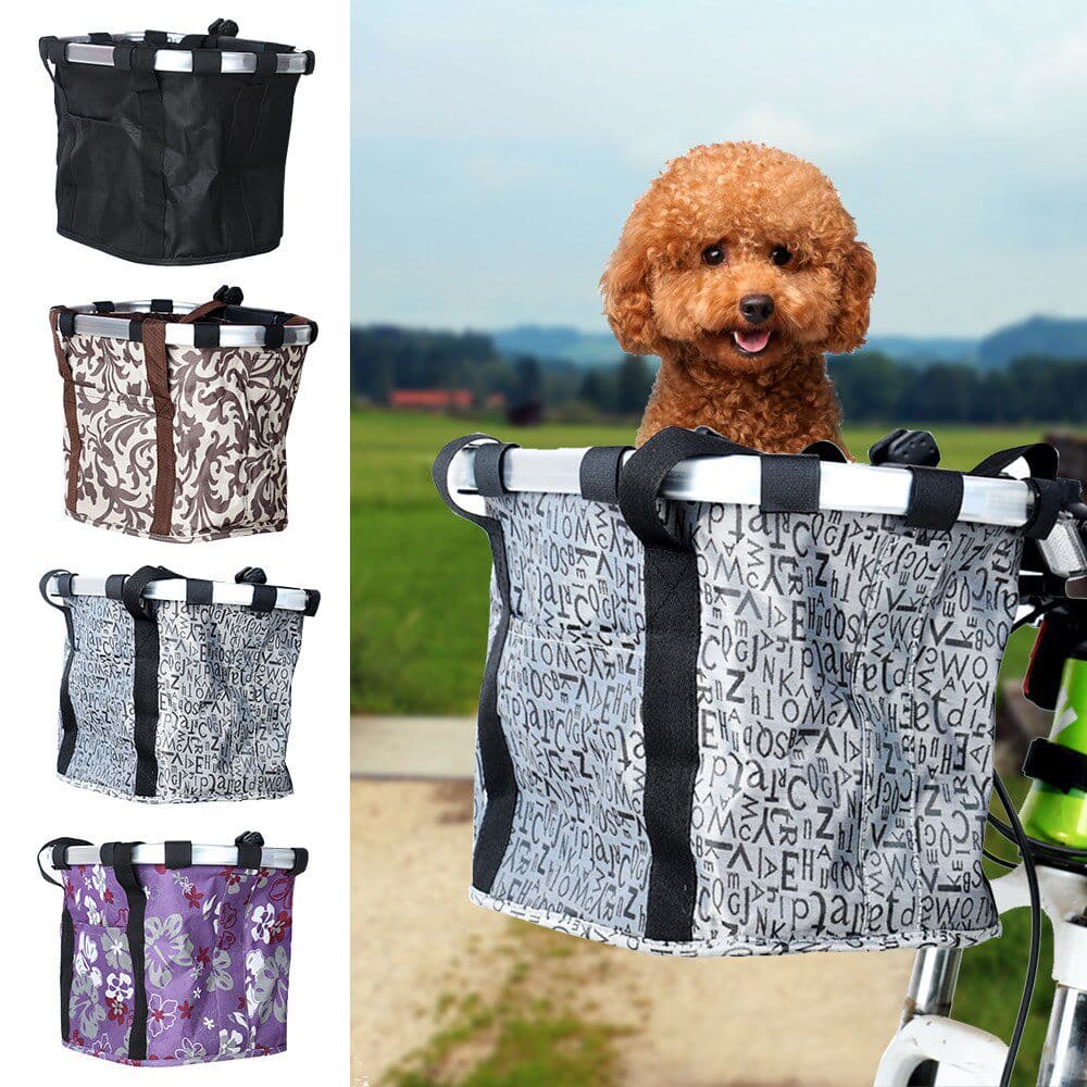 犬バッグ 愛犬と一緒にサイクリング自転車用前かご取付式バスケット