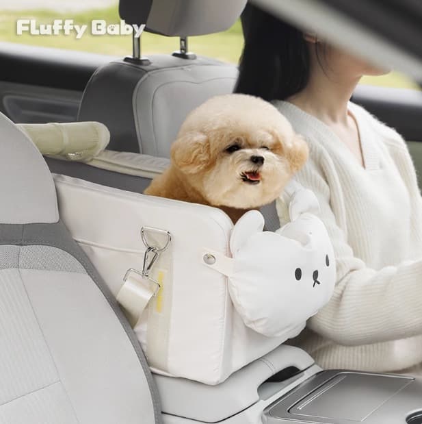 犬バッグ くま耳付き小型犬用キルティングキャリーバッグ