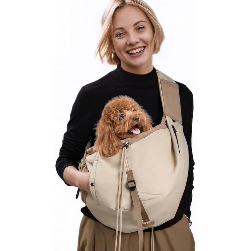 犬バッグ 小型犬用メッシュ付き抱っこ斜めがけスリングバッグ